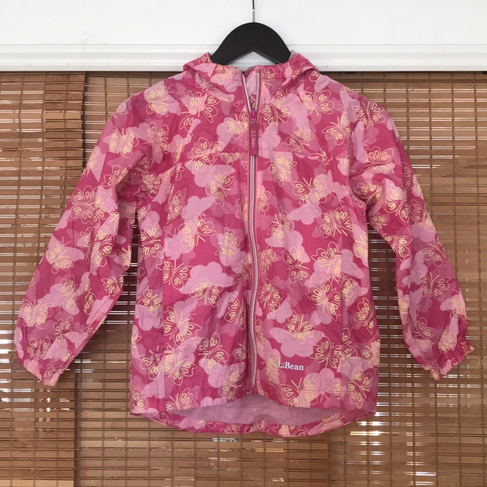 LL Bean butterfly rain jacket